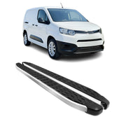 Trittbretter Seitenschweller für Toyota Proace City 2019-2026 Van L2 Schwarz 2x