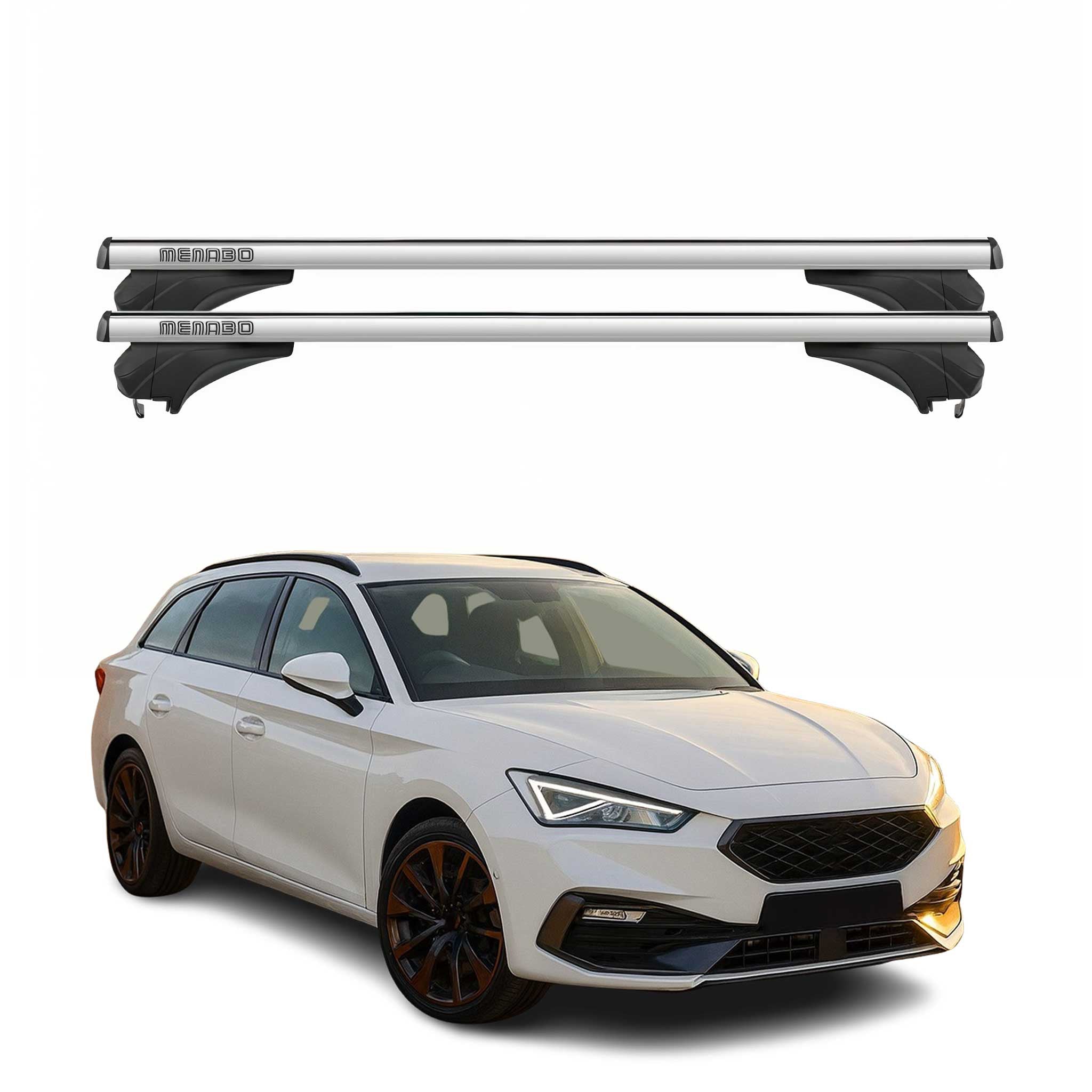 Menabo Dachträger für Cupra Leon mk4 Sporturer 2020-2026 Aluminium Silber 2 tlg