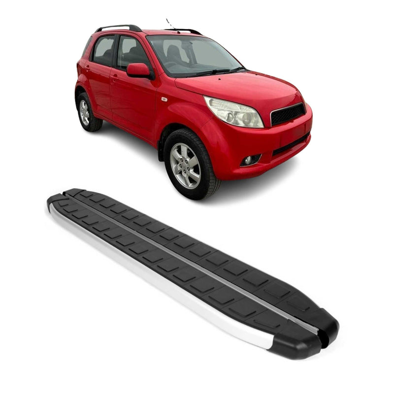 Schweller Seitenbretter Trittbretter für Daihatsu Terios 2006-2017 Alu Schwarz