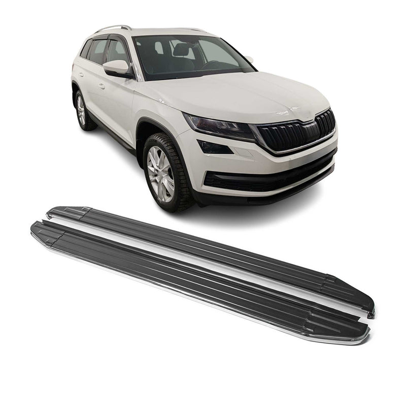 Trittbretter Seitenschweller für Skoda Kodiaq 2017-2024 ABE Alu