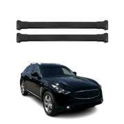 Dachträger Grundtäger für Infiniti FX 2003-2008 75kg Aluminium Schwarz 2 tlg