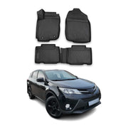 OMAC Gummimatten Fußmatten für Toyota RAV4 2013-2018 TPE Automatten Schwarz 4x