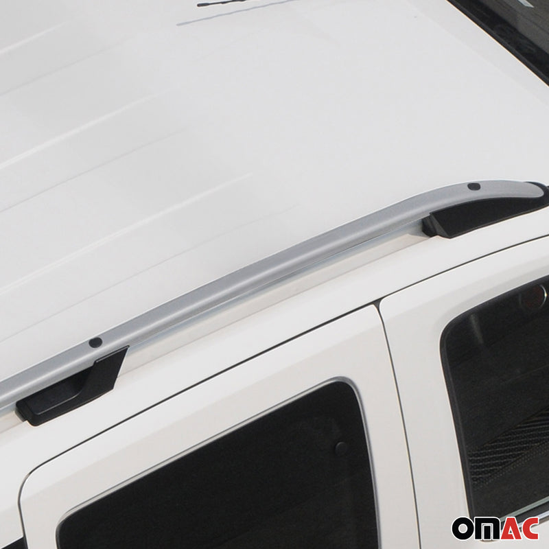 Aluminium Dachreling Querträger für VW Amarok DoubleCab 2010-2022 Silber 2x