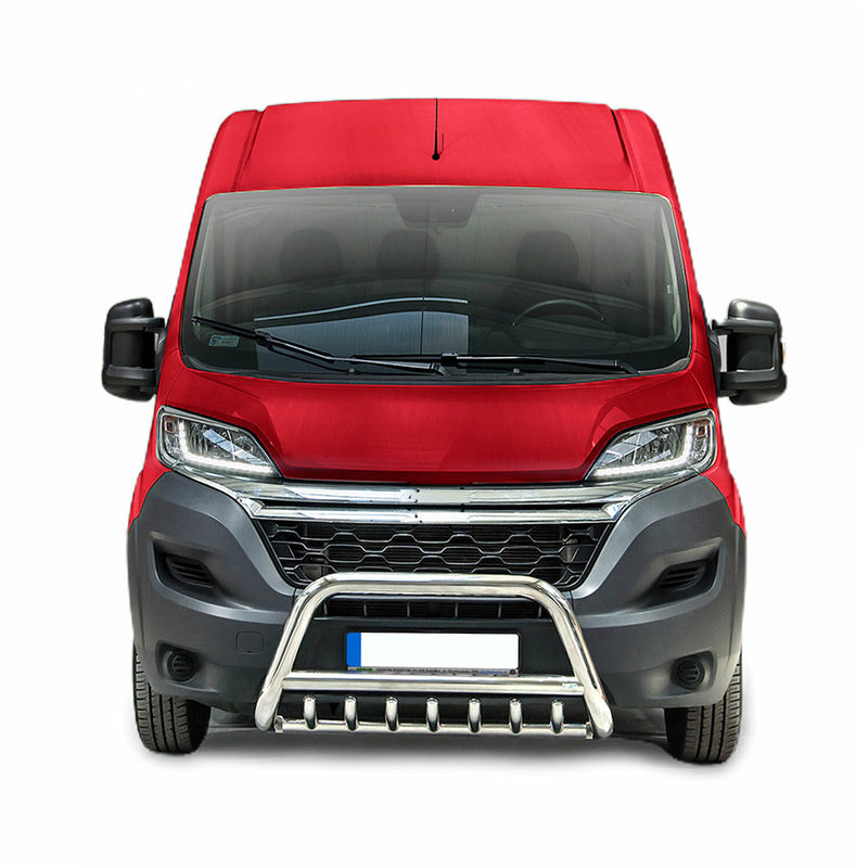 Frontbügel Frontschutzbügel für Citroen Jumper 2006-2016 mit ABE Silber Stahl