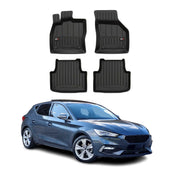 OMAC Gummi Fußmatten für Seat Leon 2020-2026 Premium TPE 3D Automatten 4tlg