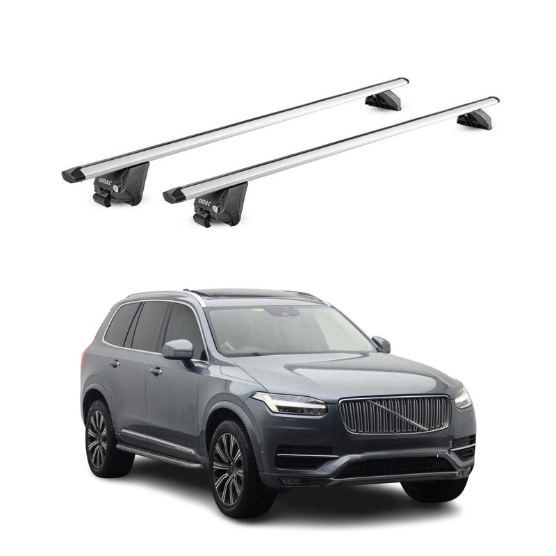 Dachträger Grundtäger für Volvo XC90 2015-2025 100kg Aluminium Silber 2tlg ABE