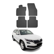 OMAC Gummi Fußmatten für Skoda Kodiaq 2016-2024 Automatten Gummi TPE Schwarz 4x