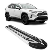 Trittbretter Seitenschweller für Toyota RAV4 Hybrid 2019-2025 Silber 2 tlg
