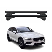 Menabo Dachträger für Volvo V60 I Cross Country 2015-2018 Aluminium Schwarz 2tlg