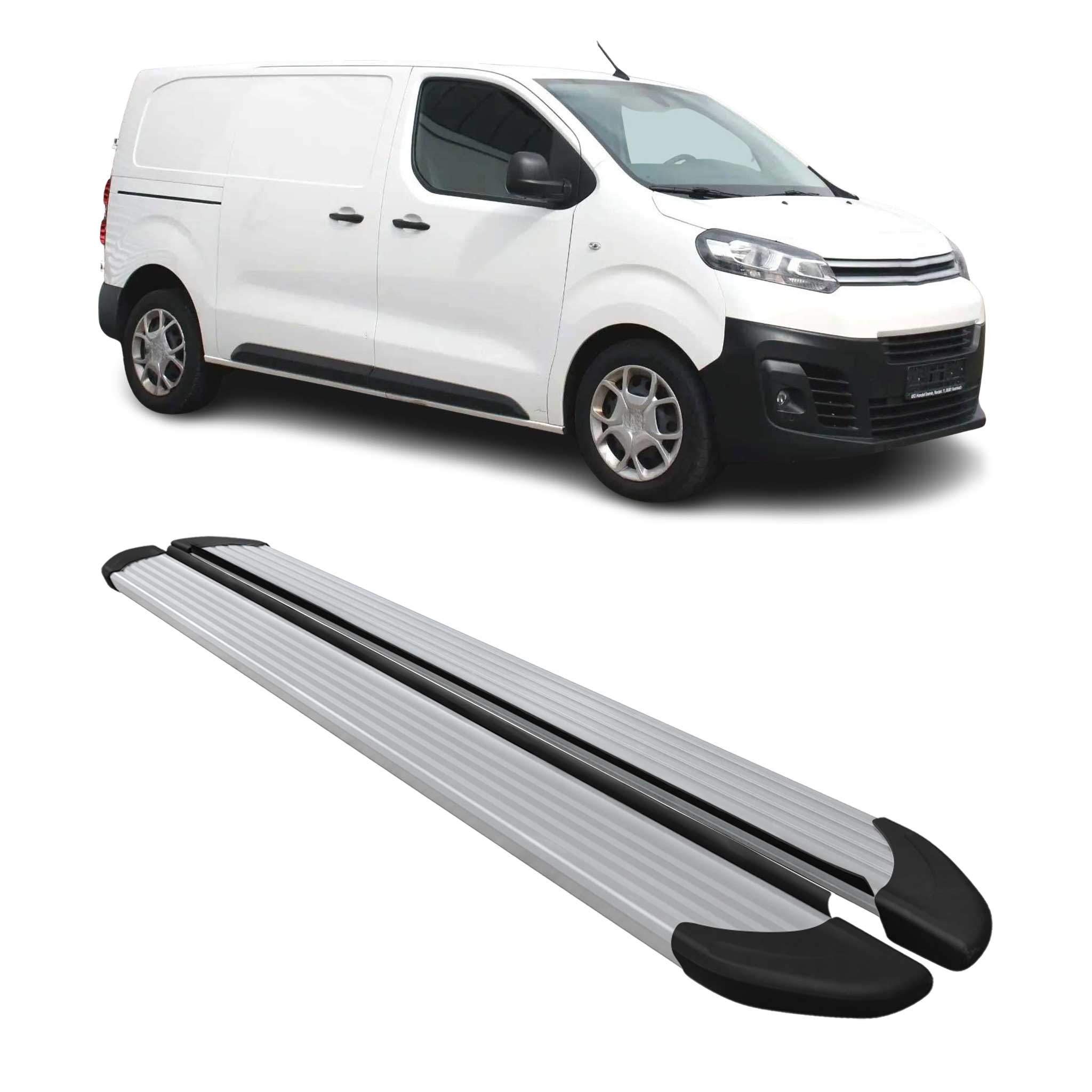 Seitenschweller Trittbretter Schweller für Citroen Jumpy 2016-2026 L2 L3 Alu