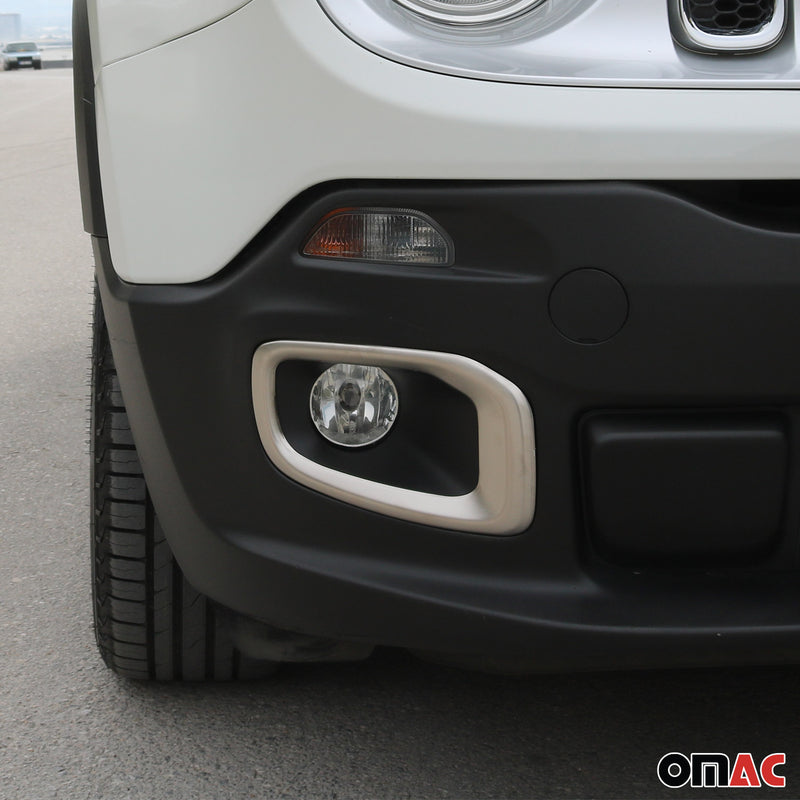 Fog light frame for Jeep Renegade 2014-2019 Brushed stainless steel 2x