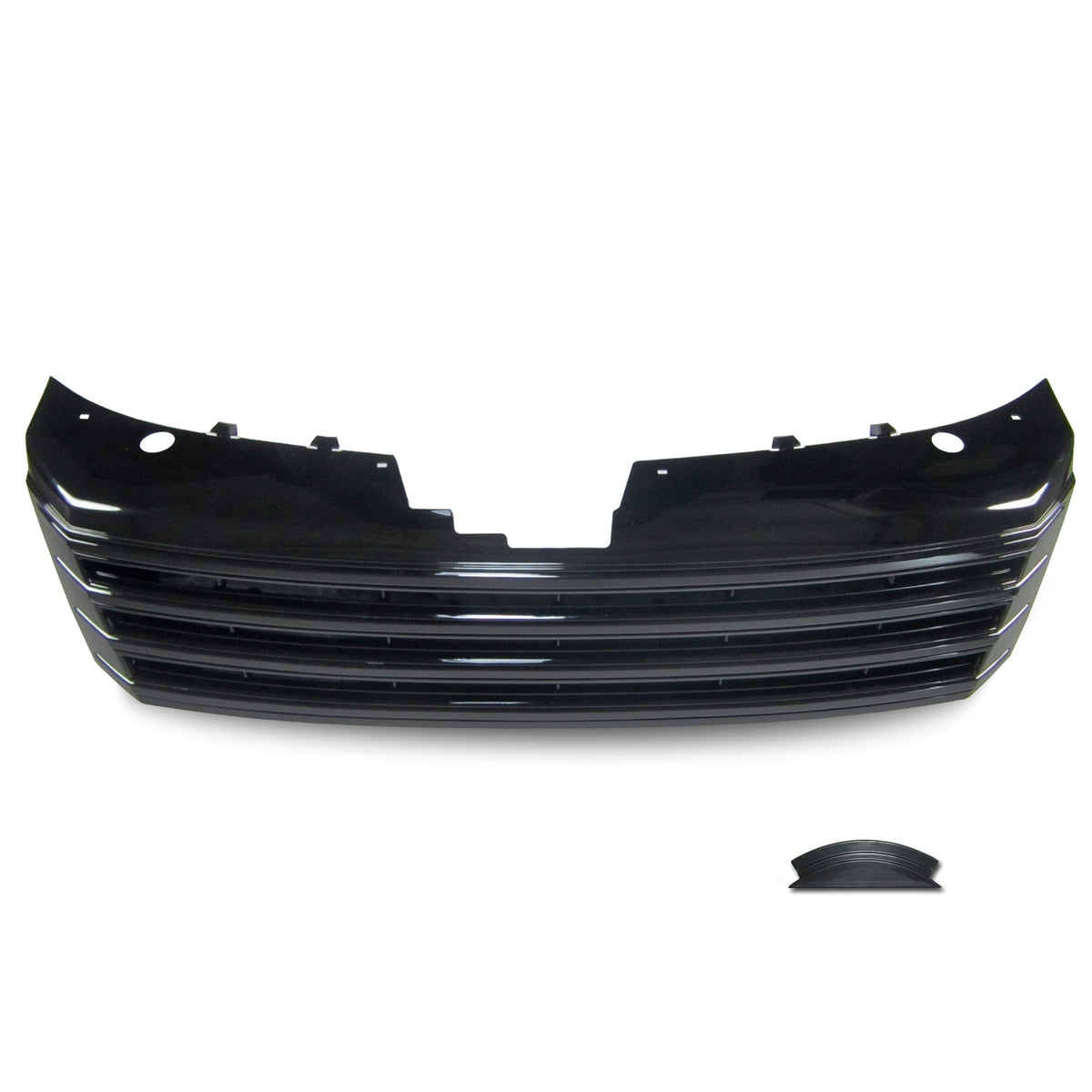 JOM Kühlergrill Kühlergitter für VW Passat B7 2010- Schwarz ohne Emblem ABS