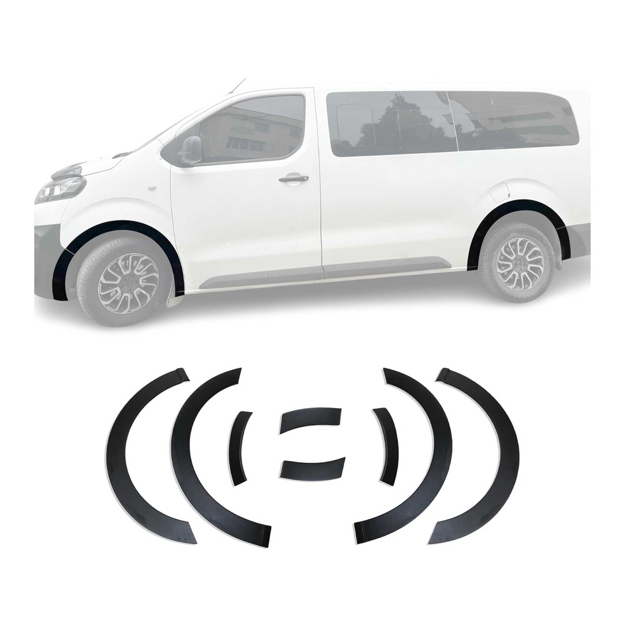 Radläufe Kotflügel Verbreiterung für Peugeot Expert / Traveller 2016-26 L2 L3 8x