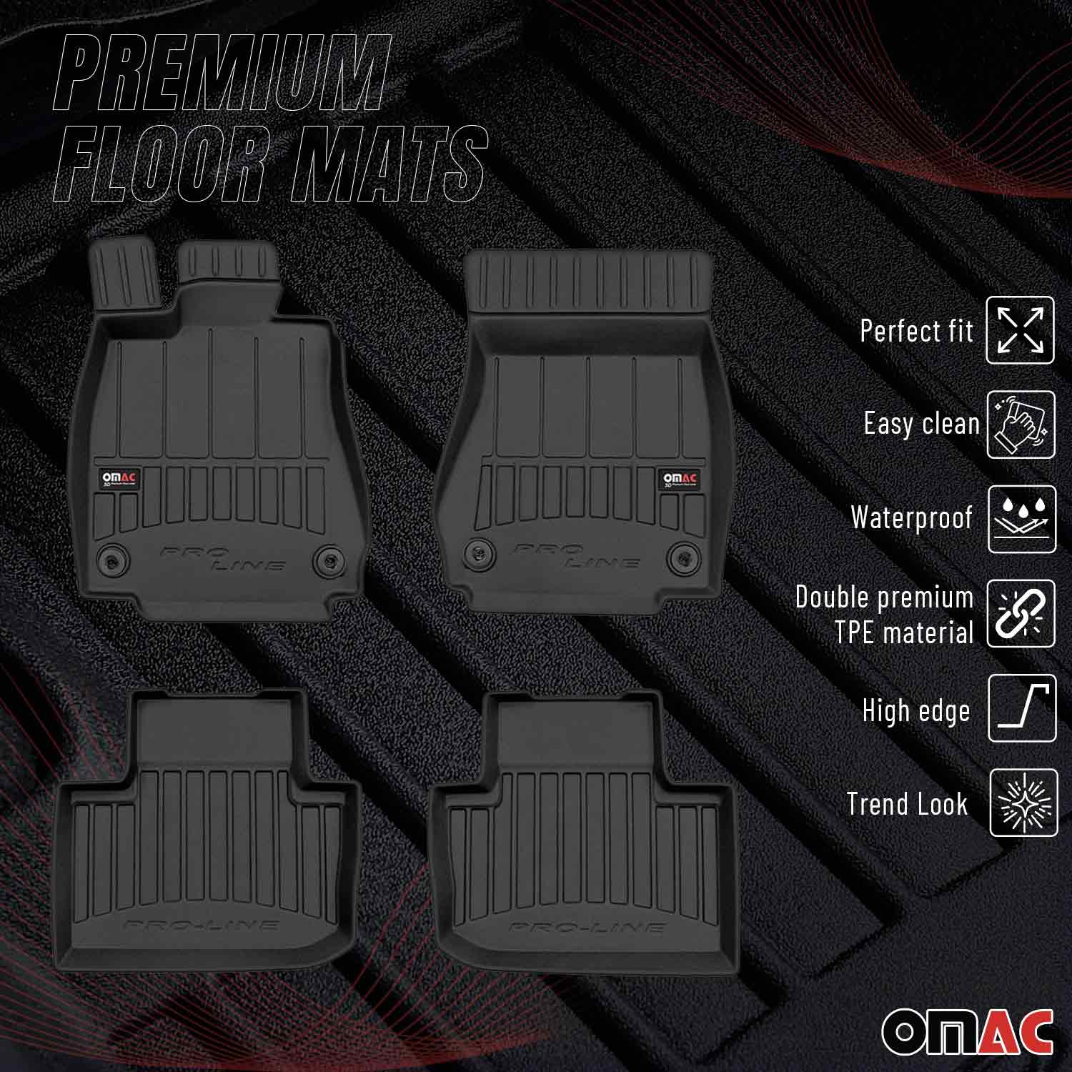 OMAC Gummi Fußmatten für Lexus IS Limo 2013-2020 nicht für AWD Premium TPE