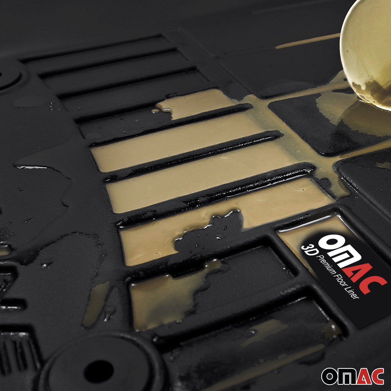 OMAC Gummi Fußmatten für Audi A8 D4 Lang version 2009-2017 Premium Gummi 4 tlg