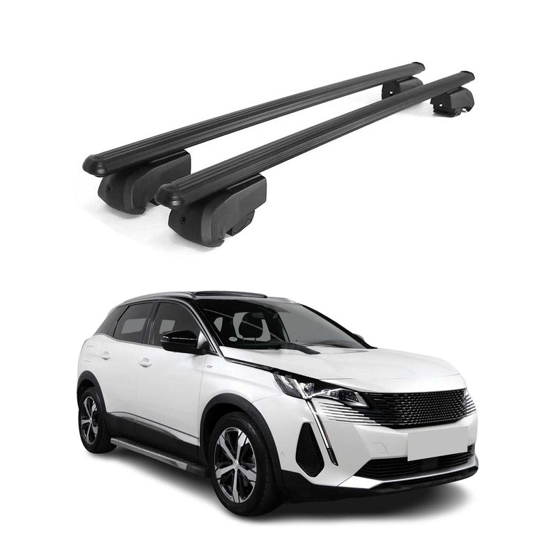 Dachträger Gepäckträger für Peugeot 3008 P84 2016-2023 ABE Aluminium Schwarz
