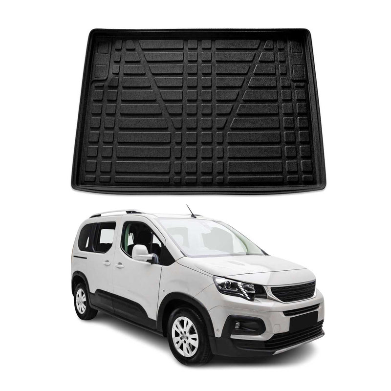 Kofferraumwanne Laderaumwanne für Peugeot Rifter 2019-2025 Gummi TPE Schwarz