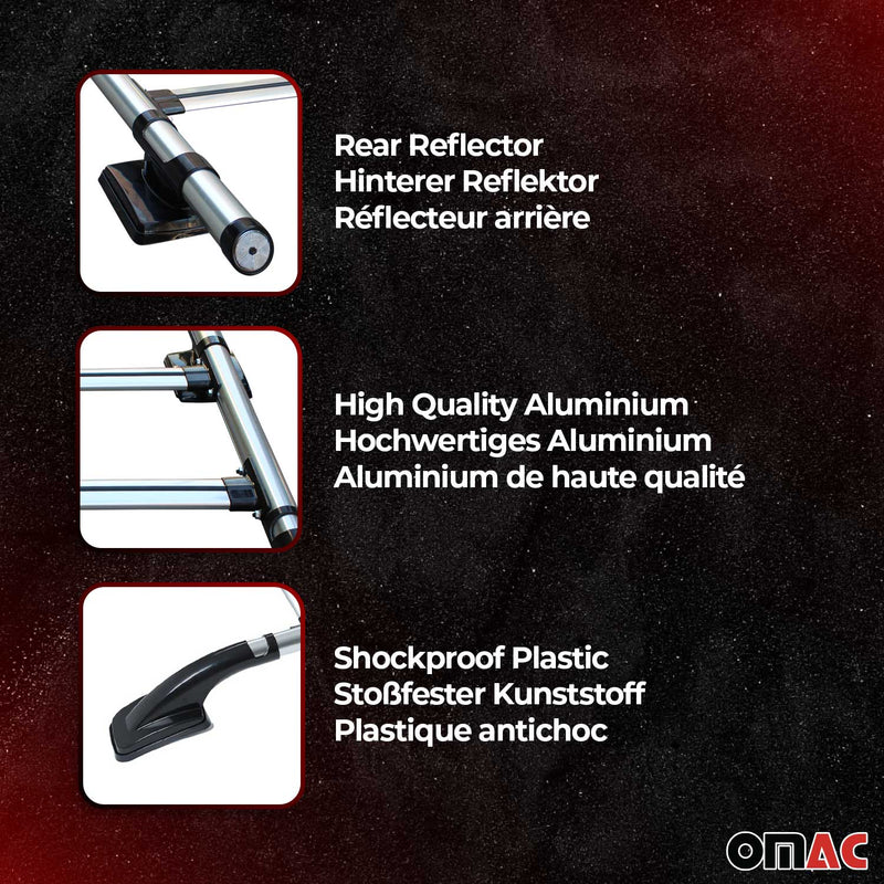 Roof rails & roof rack set for VW Amarok DoubleCab 2010-2022 Alu Grey 4pcs