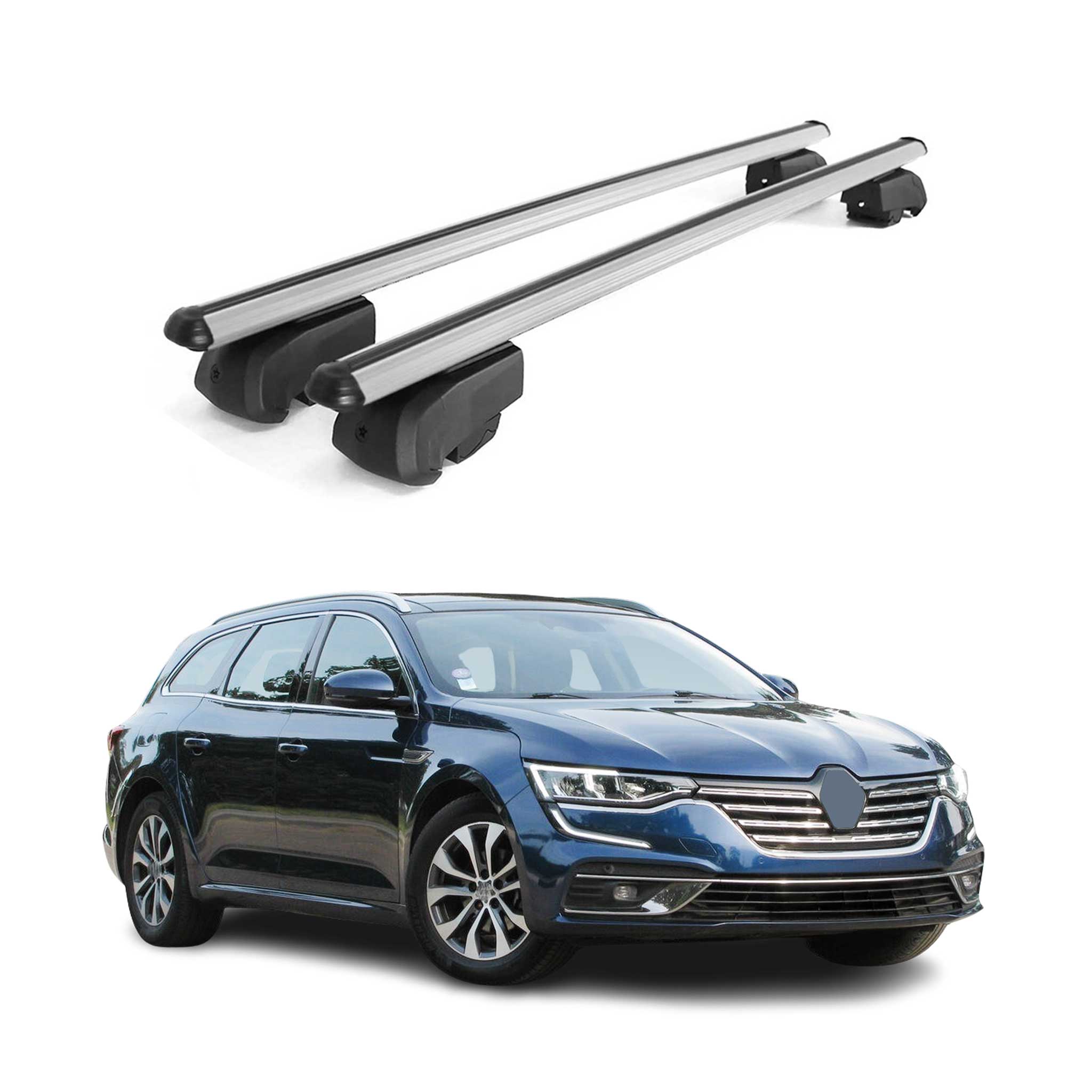 Dachträger Gepäckträger für Renault Talisman Grandtour 2016-2023 ABE Grau 2x