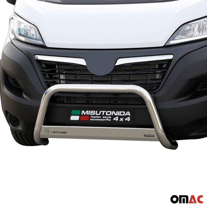 Frontbügel Frontschutzbügel für Opel Movano 2022-2025 ø63mm Stahl Silber Schutz
