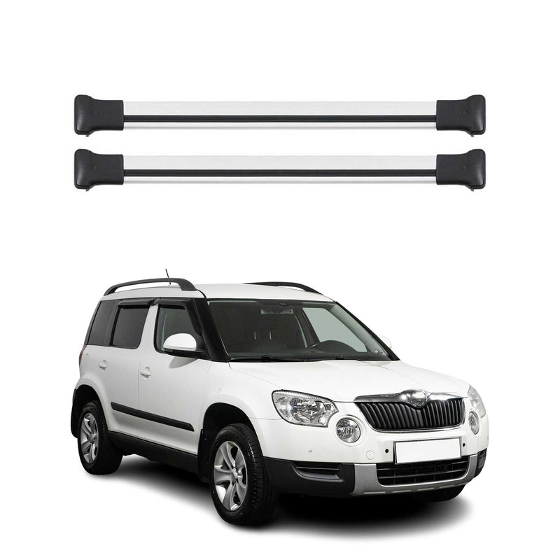 Dachträger Gepäckträger für Skoda Yeti 2009-2017 Relingträger Alu Silber 2x