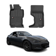 OMAC Gummi Fußmatten für Mazda MX-5 2015-2025 Premium TPE Automatten Schwarz 2x