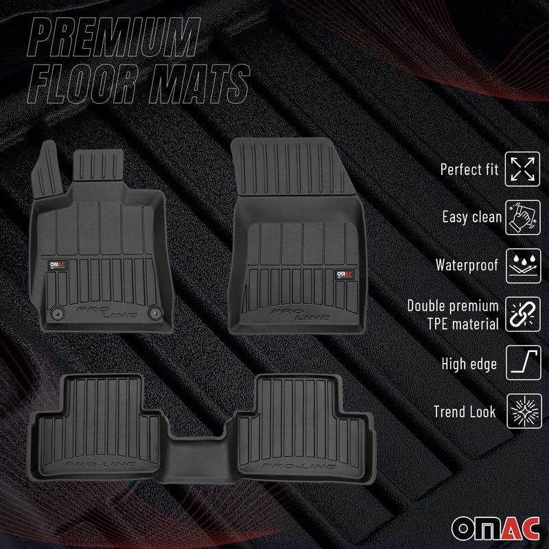 OMAC Gummi Fußmatten für DS 4 2021-2025 Premium TPE 3D Automatten Antirutsch 3x