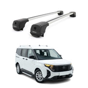 Dachträger Grundträger für Ford Transit Courier II 2023-2026 Aluminium Grau 2tlg