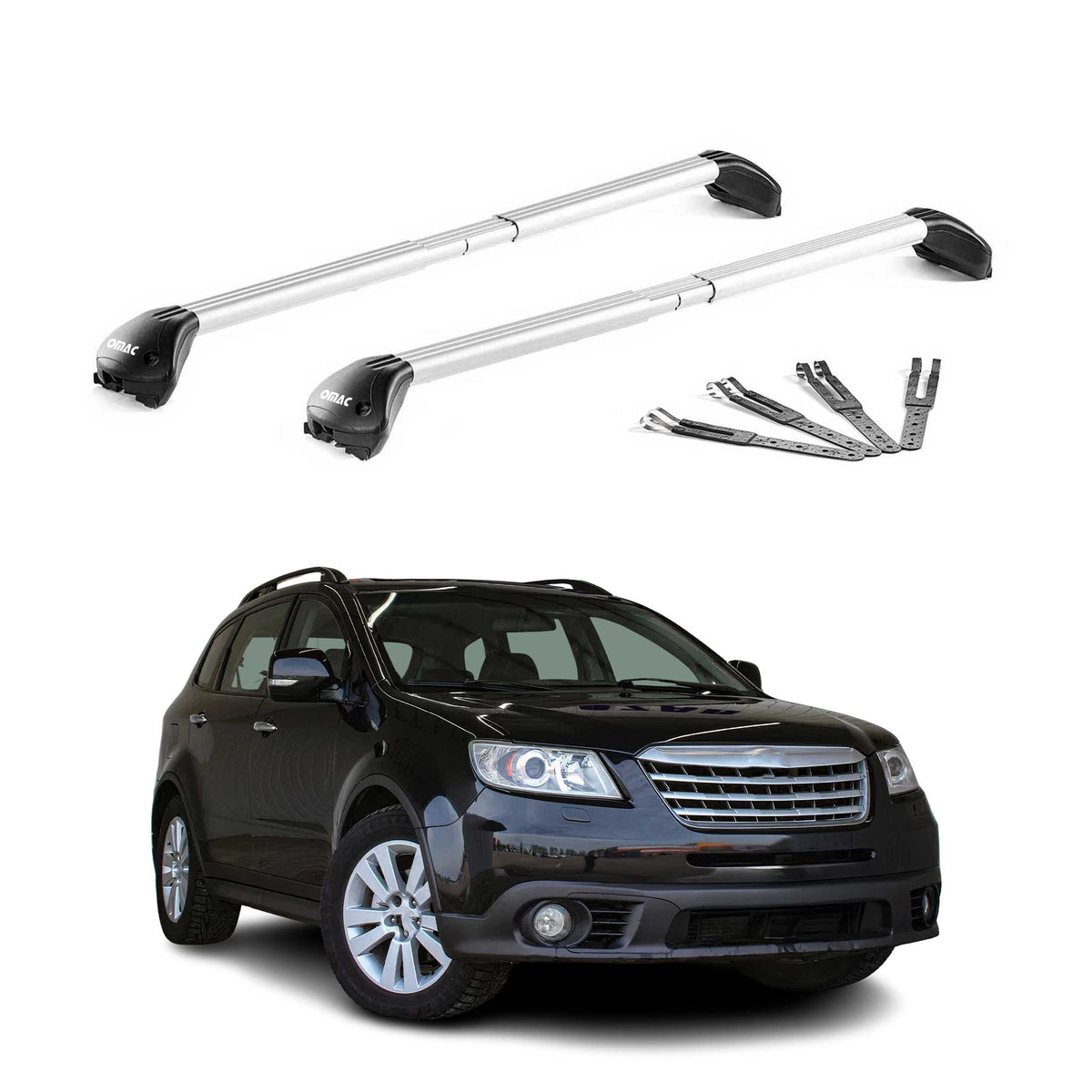 Dachträger für Subaru Tribeca 2005-2014 100kg Aluminium Silber 2x ABE