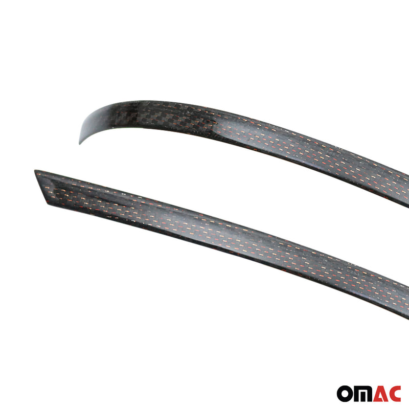 Spiegelkappen Leiste für VW Amarok 2010-2021 Kohlefaser Rot Schwarz 2tlg