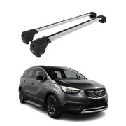 Dachträger Grundtäger für Opel Crossland / Crossland X 2019-2024 75kg Alu Silber