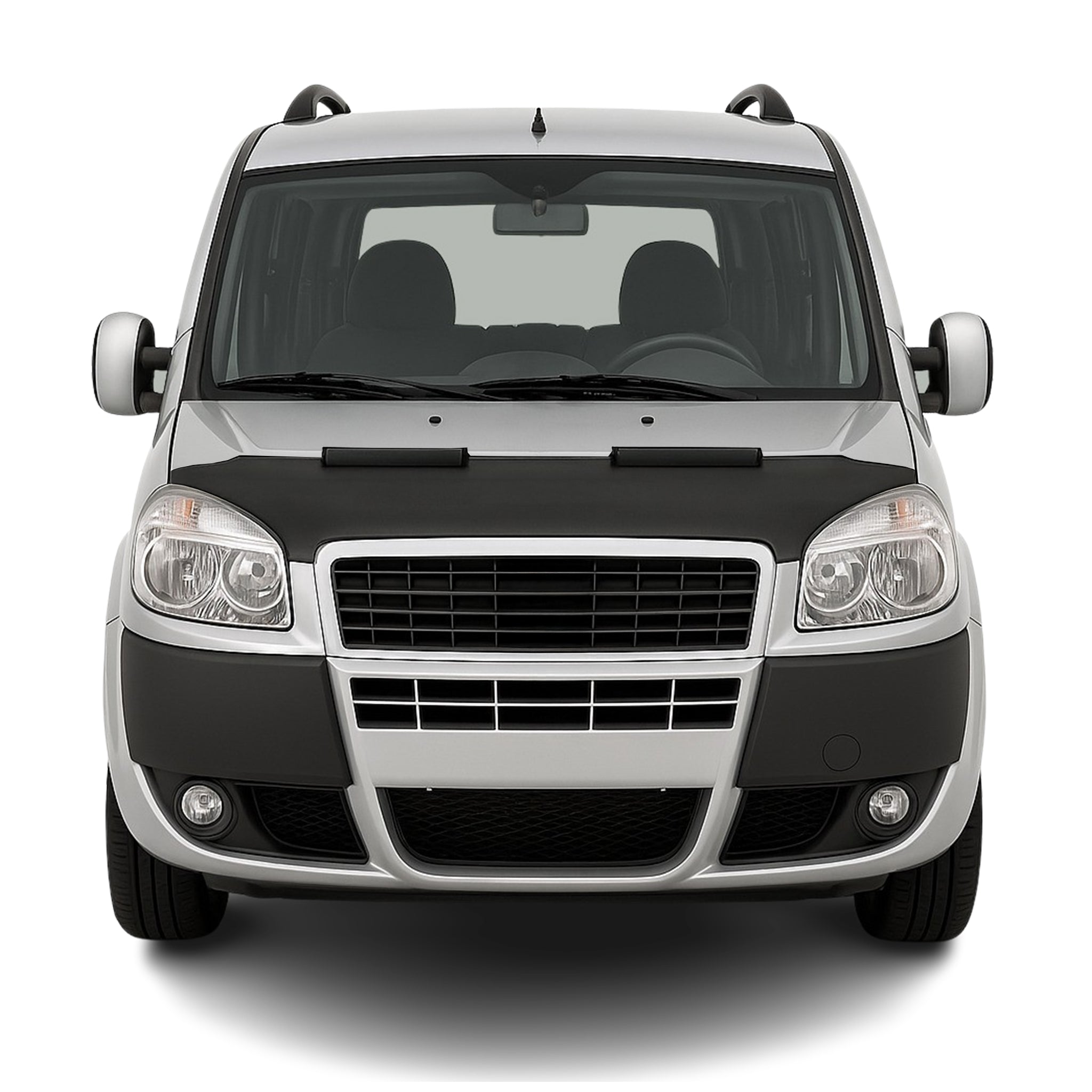 Haubenbra Steinschlagschutz Bonnet Bra für Fiat Doblo 2006-2010 Schwarz Halb