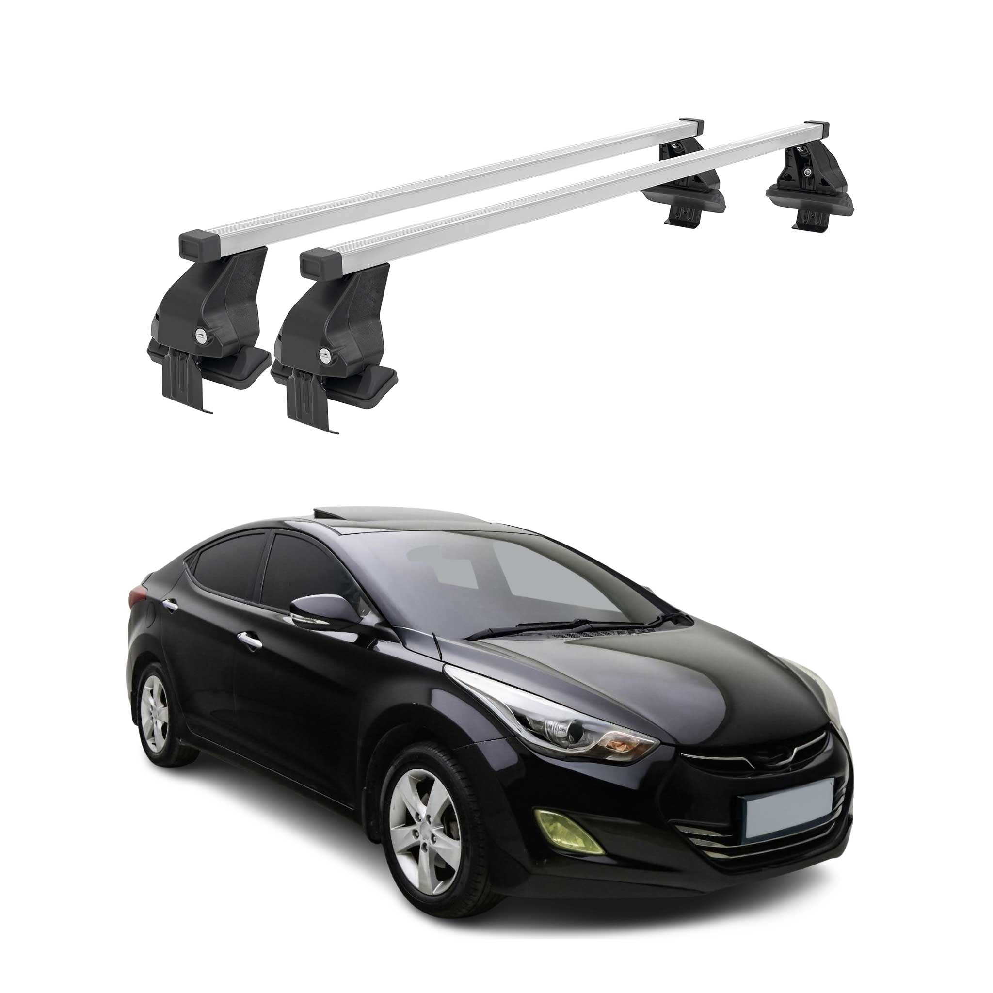 Menabo Dachträger Grundtäger für Hyundai Elantra mk5 2011-2016 50kg Stahl Silber
