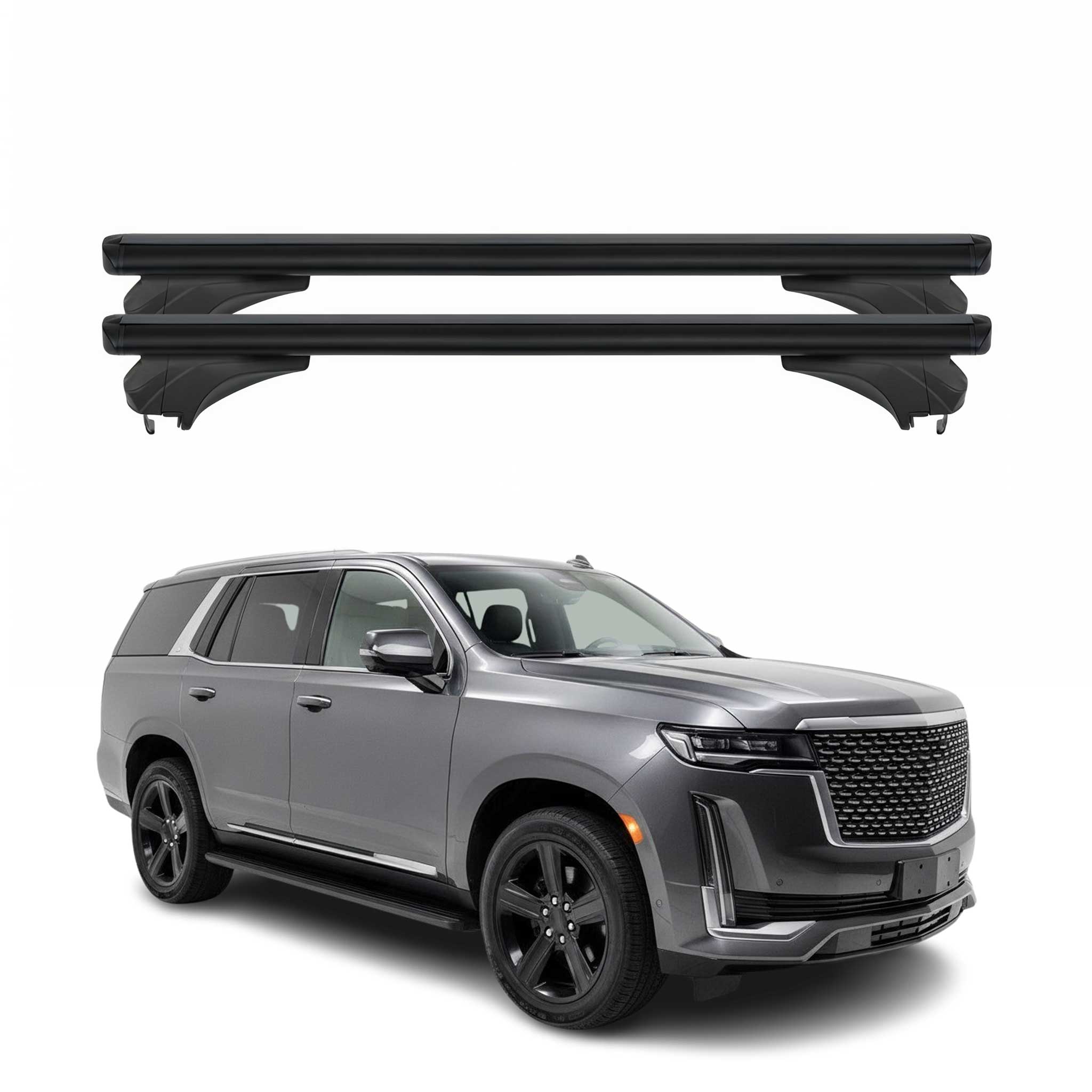 Menabo Dachträger Grundtäger für Cadillac Escalade V 2021-2026 Alu Schwarz 2 tlg