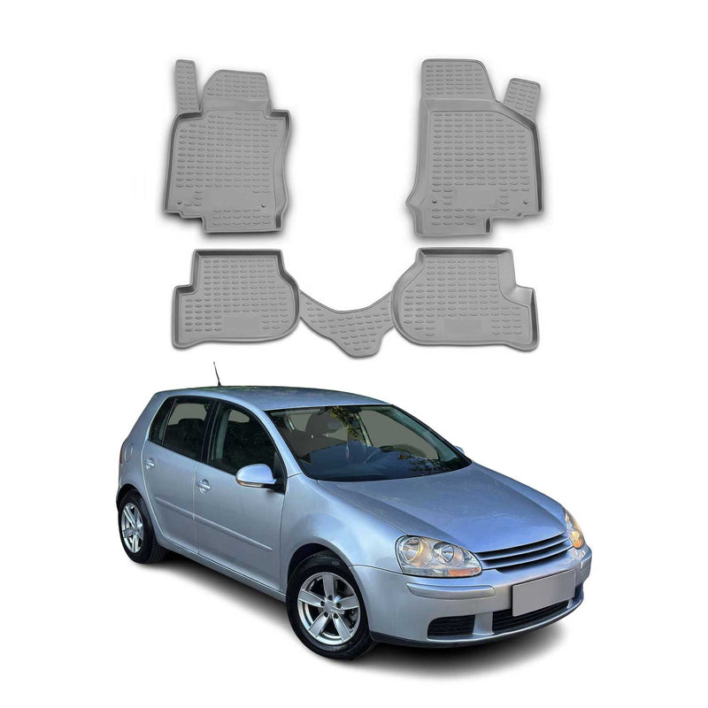 OMAC Gummimatten Fußmatten für VW Golf 2007-2009 Variant TPE Automatten Grau 4x