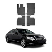 OMAC Gummi Fußmatten für Mercedes S Klasse W221 2005-2013 Automatten Schwarz 4x
