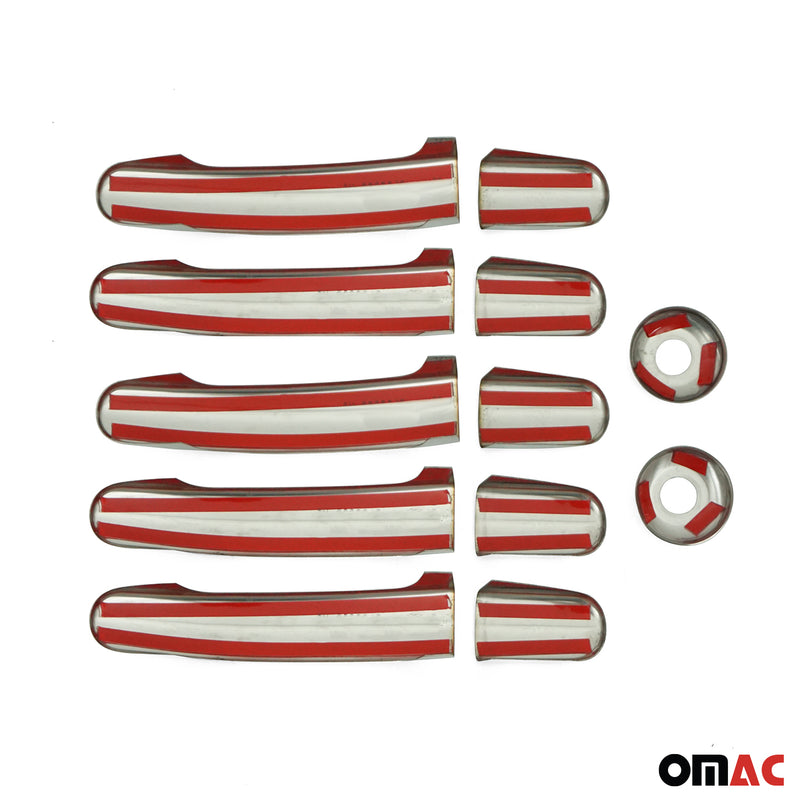 Türgriff Blende Türgriffkappen für Ford Transit 2014-2025 5-Tür Edelstahl 12x