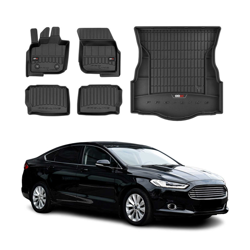 OMAC Fußmatten & Kofferraumwanne Set für Ford Mondeo mk5 2014-2022 Gummi TPE 5x