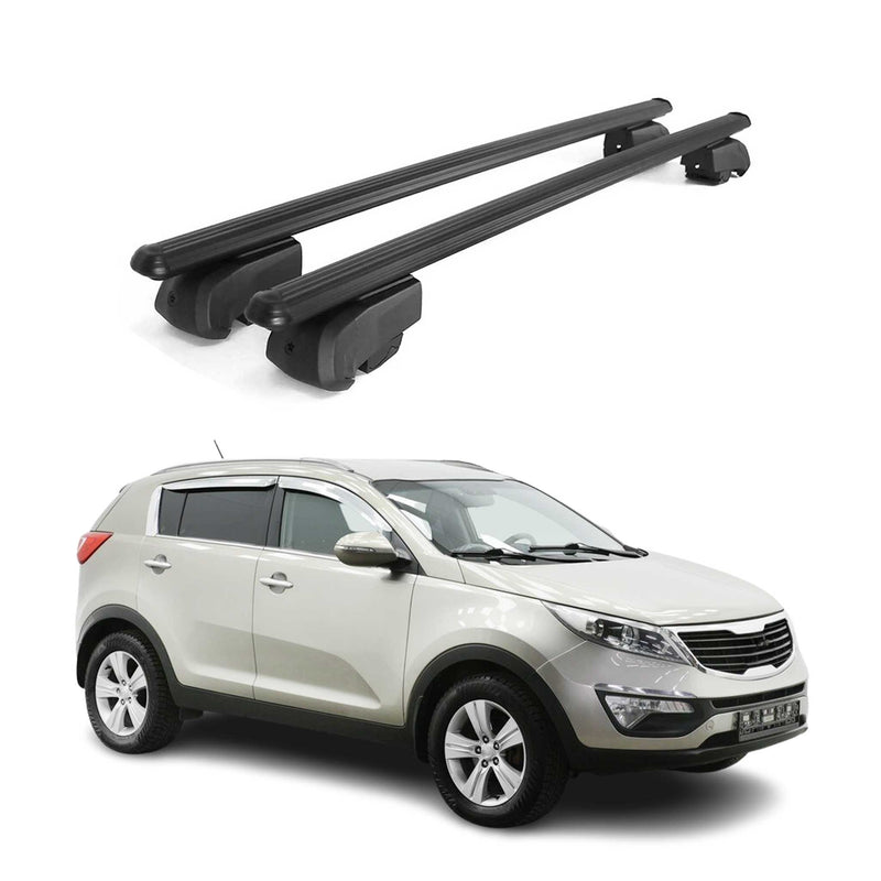 Dachträger Gepäckträger für Kia Sportage SL 2010-2015 ABE Aluminium Schwarz