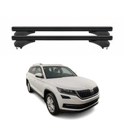 Menabo Dachträger Grundtäger für Skoda Kodiaq I 2017-2023 Aluminium Schwarz 2tlg