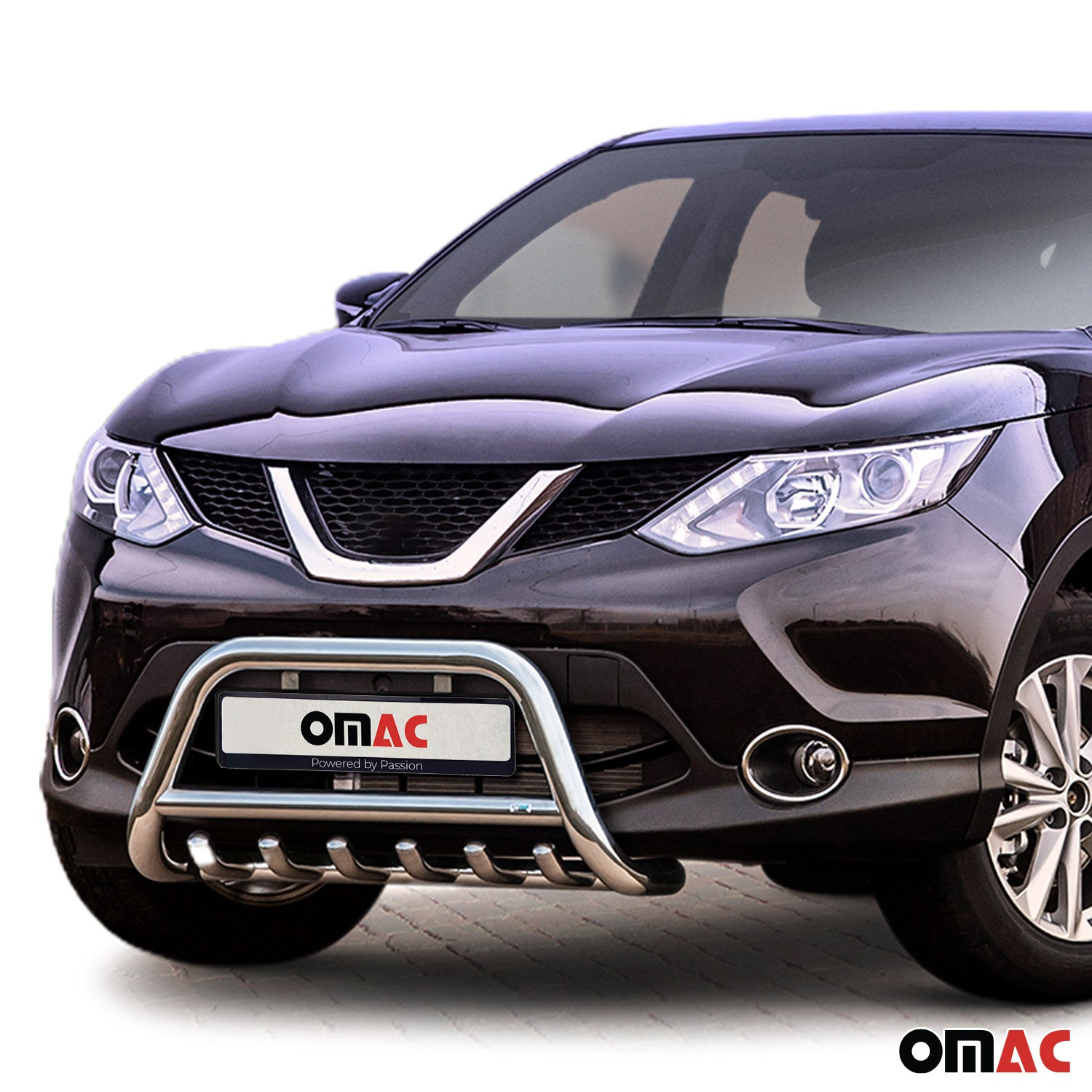 Frontbügel Frontschutzbügel für Nissan Qashqai 2013-2017 ABE Rammschutz Silber