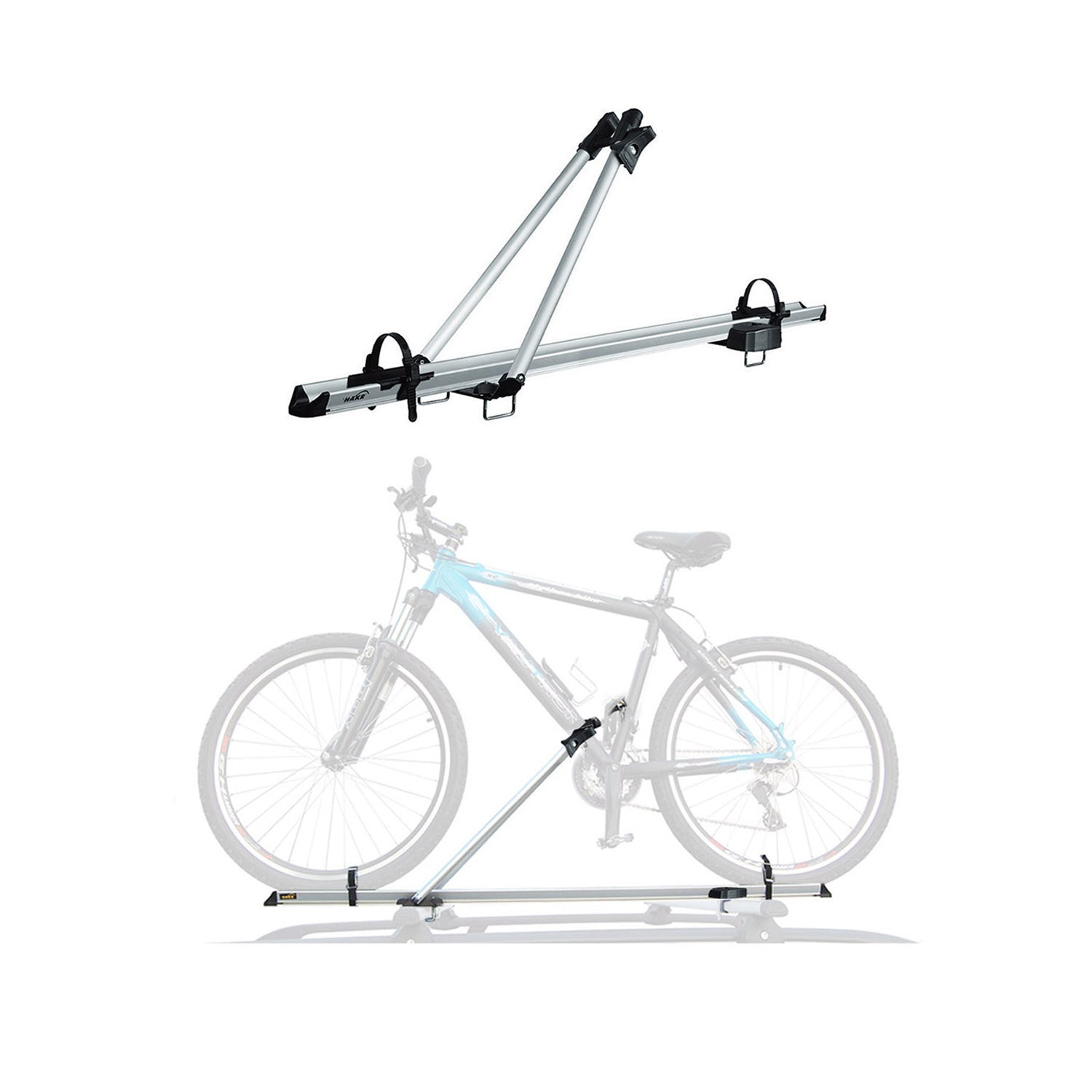 Fahrradträger Dachfahrradträger bis 17kg Aluminium Silber Fahrradhalter