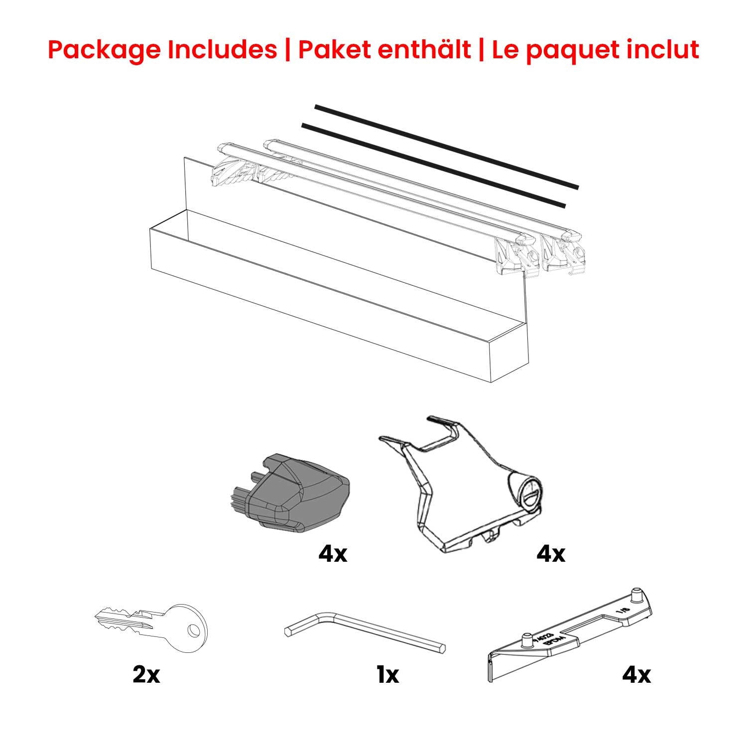 Dachträger für Renault Espace VI 2023-2026 100kg Aluminium Schwarz 2 tlg ABE