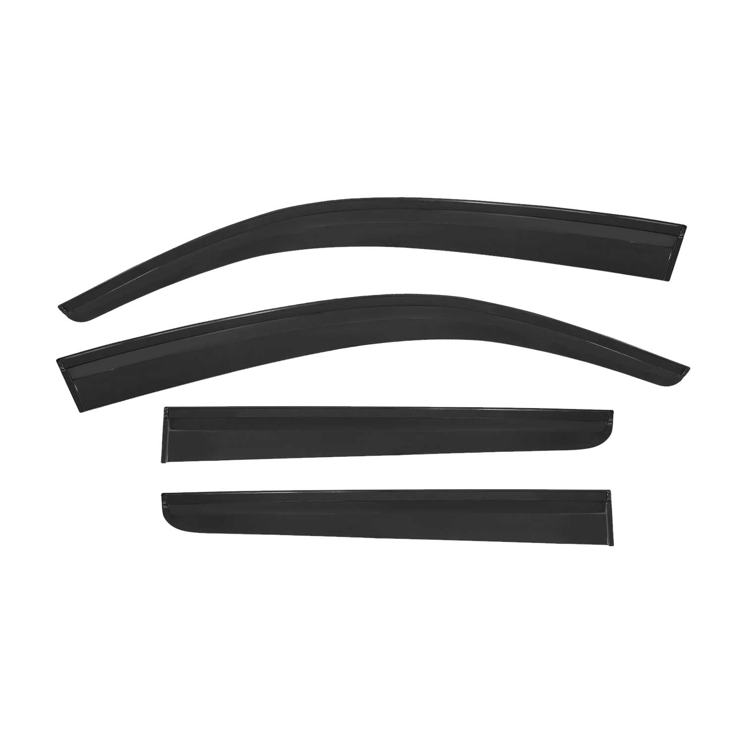 4x Windabweiser Regenabweiser für Nissan Navara 2005-2020 Acryl Dunkel