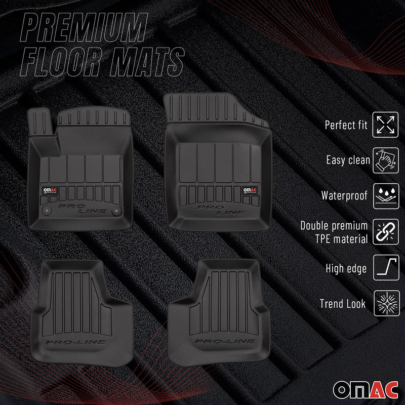 OMAC Gummi Fußmatten für VW Up 2011-2019 Premium TPE 3D Automatten Antirutsch 4x