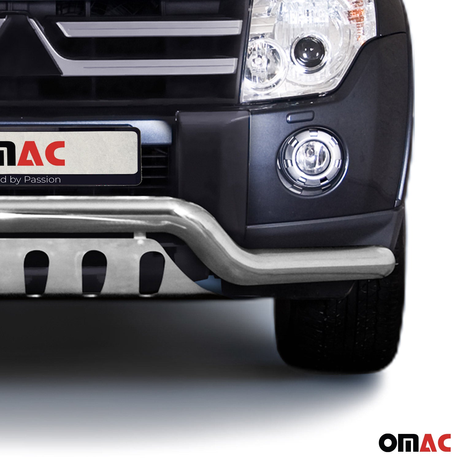 Frontbügel Frontschutzbügel für Mitsubishi Pajero 2007-2014 Edelstahl ABE Silber