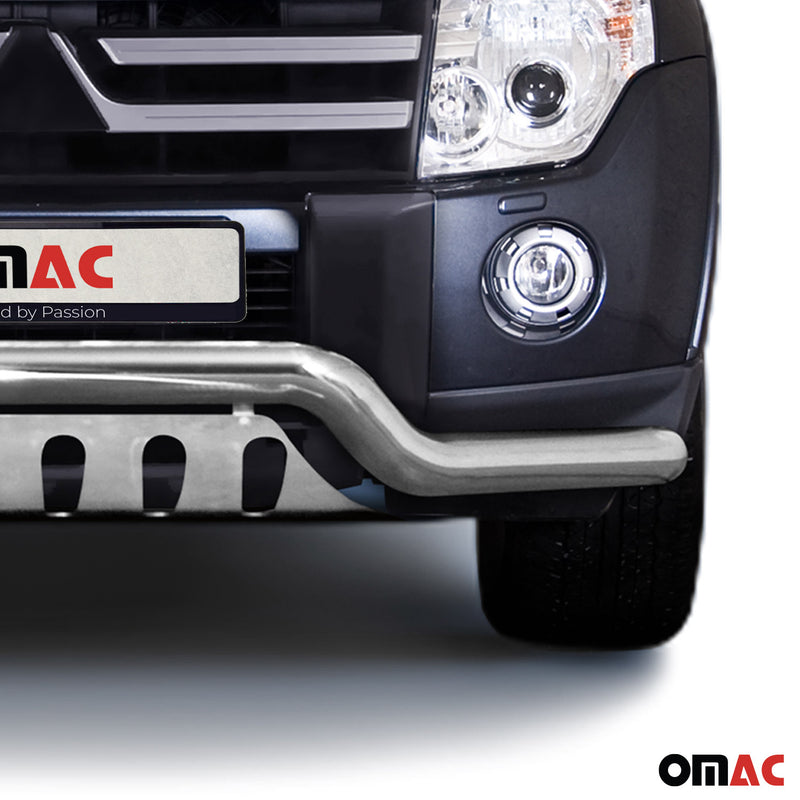 Frontbügel Frontschutzbügel fürsubishi Pajero 2007-2014 Edelstahl ABE Silber