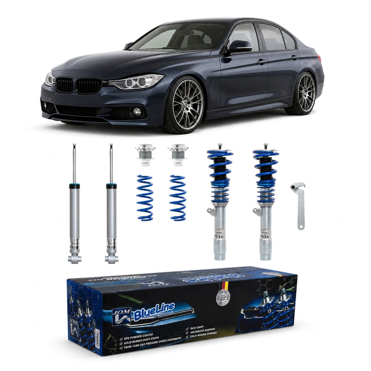 JOM BlueLine Gewindefahrwerk für BMW 3er (F30/31) (316/318/320/328/330) 2012-