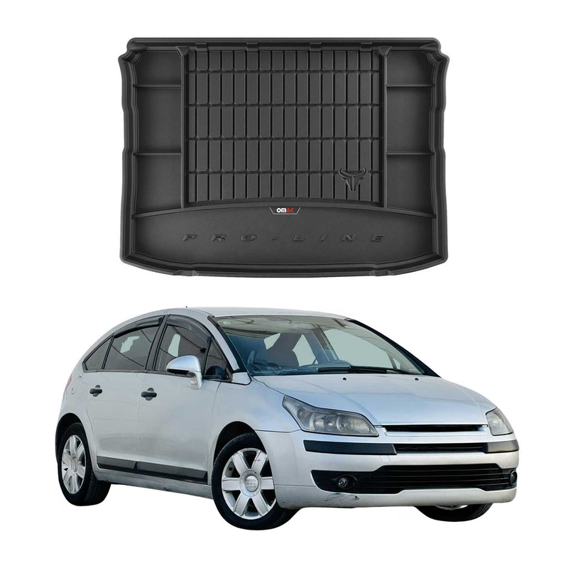 OMAC Gummi Kofferraumwanne für Citroen C4 2004-2010 TPE Laderaumwanne Schwarz
