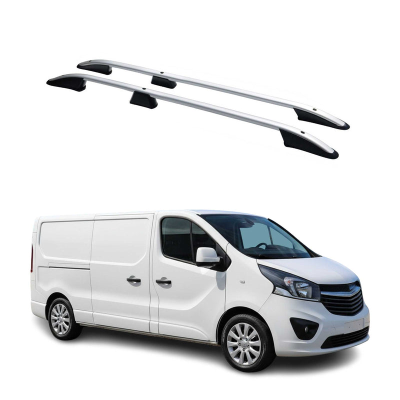 Dachreling Dachträger für Renault Trafic Opel Vivaro 2014-24 L2 Langer Alu Grau